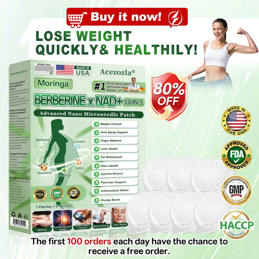 🇺🇸 𝐎𝐟𝐟𝐢𝐜𝐢𝐚𝐥 𝐔𝐒 𝐒𝐭𝐨𝐫𝐞 | 🧑‍⚕️🩺 Acezozla® Moringa · Berberine × NAD+ 𝟏𝟎-𝐢𝐧-𝟏 𝐀𝐝𝐯𝐚𝐧𝐜𝐞𝐝 𝐍𝐚𝐧𝐨 𝐌𝐢𝐜𝐫𝐨𝐧𝐞𝐞𝐝𝐥𝐞 𝐏𝐚𝐭𝐜𝐡 — 𝐎𝐧𝐜𝐞 𝐃𝐚𝐢𝐥𝐲, 𝐕𝐢𝐬𝐢𝐛𝐥𝐞 𝐑𝐞𝐬𝐮𝐥𝐭𝐬 𝐢𝐧 𝟕 𝐃𝐚𝐲𝐬🔥
